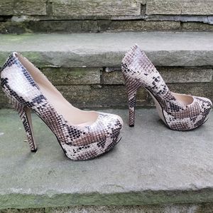 Aldo Python Print Platform Stiletto Pumps